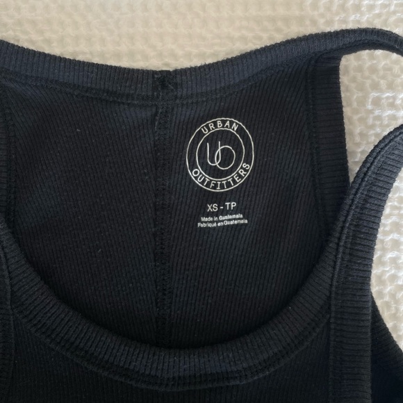 Urban Outfitters Dark Navy/Black Ribbed Cropped Tank Top - XS - Picture 4 of 4